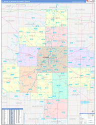 Ft. Wayne, IN DMR Wall Map Color Cast Style