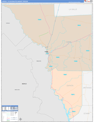 Laredo, TX DMR Wall Map Color Cast Style