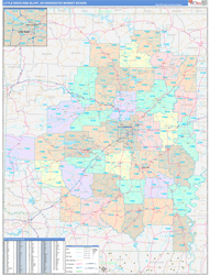 Little Rock-Pine Bluff, AR DMR Wall Map Color Cast Style