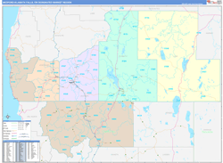 Medford-Klamath Falls, OR DMR Wall Map Color Cast Style