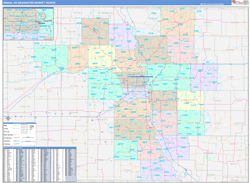 Omaha, NE DMR Wall Map Color Cast Style