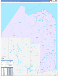 Presque Isle, ME DMR Wall Map Color Cast Style