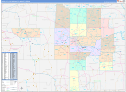 Rapid City, SD DMR Wall Map Color Cast Style