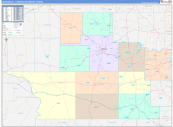 San Angelo, TX DMR Wall Map Color Cast Style