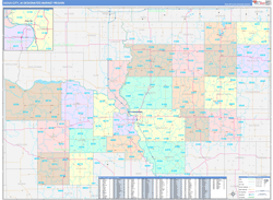 Sioux City, IA DMR Wall Map Color Cast Style