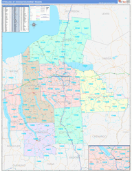 Syracuse, NY DMR Wall Map Color Cast Style