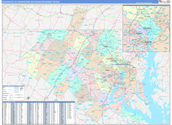 Washington, DC (Hagerstown, MD) DMR Wall Map Color Cast Style