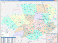 Wilkes Barre-Scranton, PA DMR Wall Map Color Cast Style