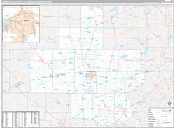 Abilene-Sweetwater, TX DMR Wall Map Premium Style