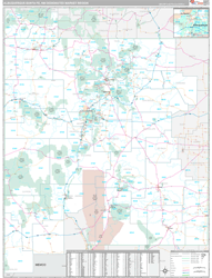 Albuquerque-Santa Fe, NM DMR Wall Map Premium Style