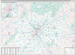Atlanta, GA DMR Wall Map Premium Style