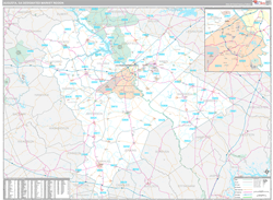 Augusta, GA DMR Wall Map Premium Style