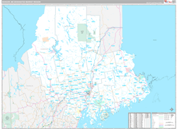 Bangor, ME DMR Wall Map Premium Style