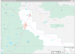 Bend, OR DMR Wall Map Premium Style