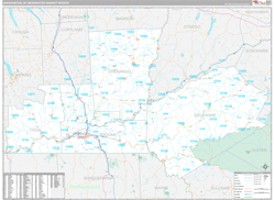Binghamton, NY DMR Wall Map Premium Style