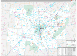Birmingham (Anniston & Tuscaloosa), AL DMR Wall Map Premium Style