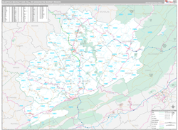 Bluefield-Beckley-Oak Hill, WV DMR Wall Map Premium Style