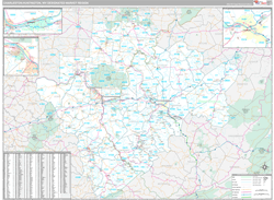 Charleston-Huntington, WV DMR Wall Map Premium Style