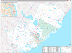 Charleston, SC DMR Wall Map Premium Style