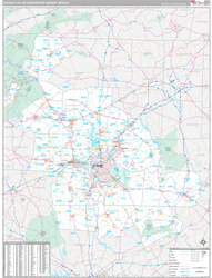 Charlotte, NC DMR Wall Map Premium Style