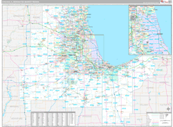 Chicago, IL DMR Wall Map Premium Style