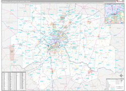 Cincinnati, OH DMR Wall Map Premium Style