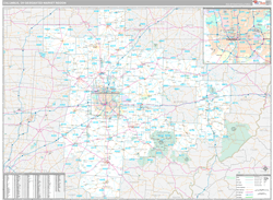 Columbus, OH DMR Wall Map Premium Style