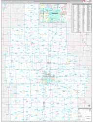 Des Moines-Ames, IA DMR Wall Map Premium Style