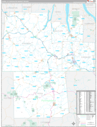 Elmira, NY DMR Wall Map Premium Style