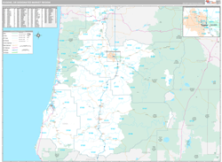 Eugene, OR DMR Wall Map Premium Style