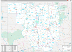 Evansville, IN DMR Wall Map Premium Style