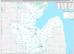 Flint-Saginaw-Bay City, MI DMR Wall Map Premium Style