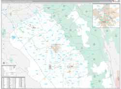 Fresno-Visalia, CA DMR Wall Map Premium Style