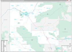 Grand Junction-Montrose, CO DMR Wall Map Premium Style