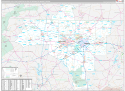 Greensboro-High Point-Winston Salem, NC DMR Wall Map Premium Style