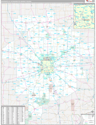 Indianapolis, IN DMR Wall Map Premium Style