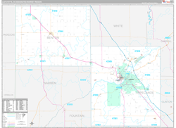Lafayette, IN DMR Wall Map Premium Style