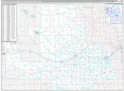 Lincoln & Hastings-Kearney, NE DMR Wall Map Premium Style
