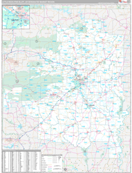 Little Rock-Pine Bluff, AR DMR Wall Map Premium Style