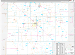 Lubbock, TX DMR Wall Map Premium Style