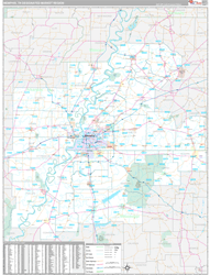 Memphis, TN DMR Wall Map Premium Style