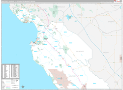 Monterey-Salinas, CA DMR Wall Map Premium Style