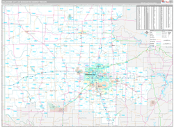 Oklahoma City, OK DMR Wall Map Premium Style