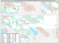 Palm Springs, CA DMR Wall Map Premium Style