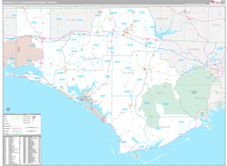 Panama City, FL DMR Wall Map Premium Style