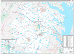 Richmond-Petersburg, VA DMR Wall Map Premium Style
