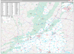 Roanoke-Lynchburg, VA DMR Wall Map Premium Style