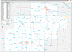 Rochester, MN-Mason City, IA-Austin, MN DMR Wall Map Premium Style