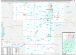 Rockford, IL DMR Wall Map Premium Style