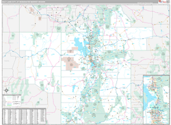 Salt Lake City, UT DMR Wall Map Premium Style